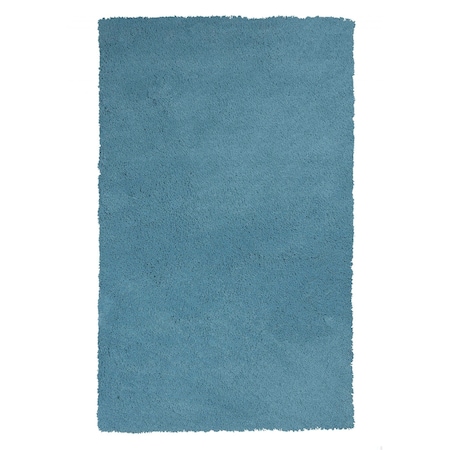 Homeroots 3 ft. 3 in. x 5 ft. 3 in. Polyester Highlighter Blue Area Rug 353912